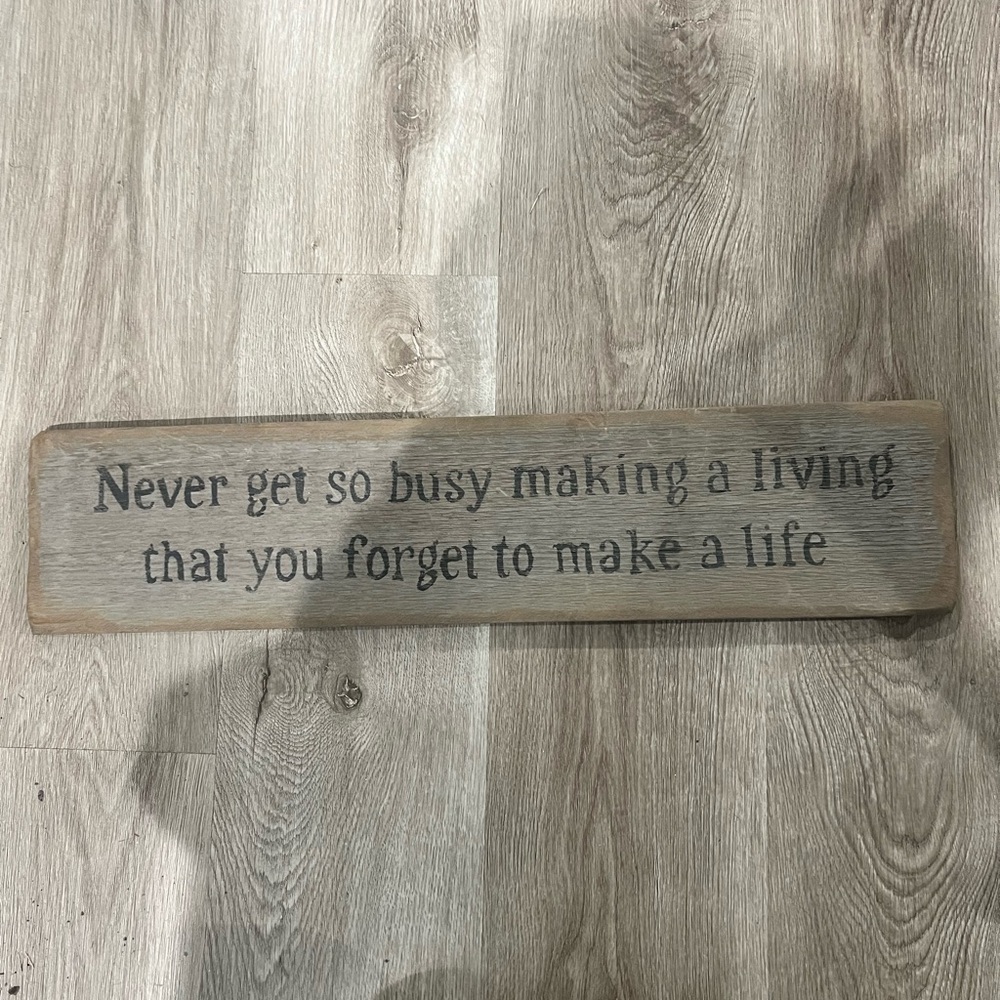 Rustic Gray Wooden Wall Sign